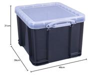 Really Useful Box opbergdoos 35 liter, transparant gerookt - thumbnail