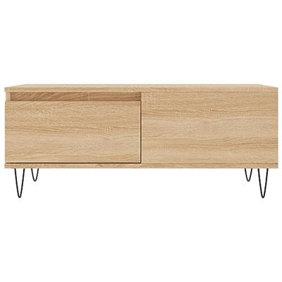 Salontafel 90x50x36,5 cm bewerkt hout sonoma eikenkleurig
