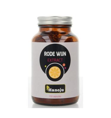 Hanoju Rode wijn extract 250mg 150 Vegetarische capsules