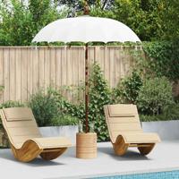Parasol Crme x 250 cm Katoen en massief hout - thumbnail