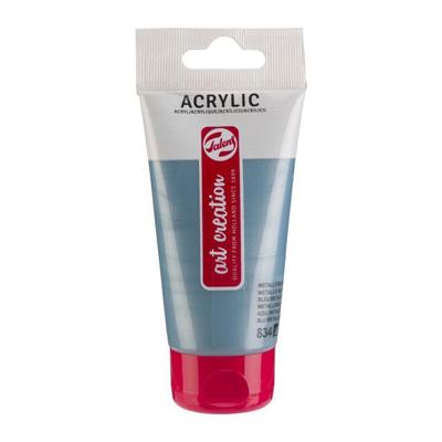 Acrylverf tac 834 metallicblauw tube 75ml | 3 stuks