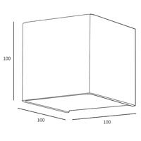 Artdelight Wandlamp Fulda 10x10 cm koper zwart - thumbnail