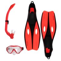Dunlop snorkelset meisjes rood maat 35/37 3 delig - thumbnail