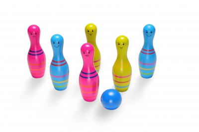 BS Toys houten bowlingset skittels junior, 7dlg.
