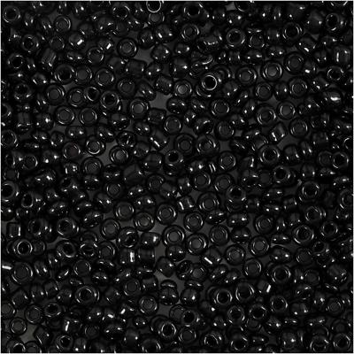 Creativ Company Rocailles, d 2 mm, afm 12/0, gatgrootte 0,8 mm, zwart, 25 gr/ 1 doos