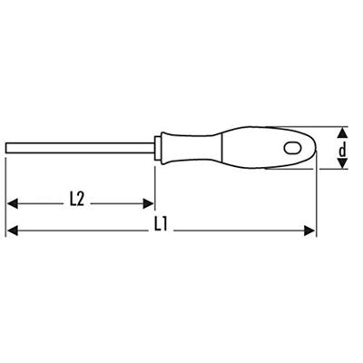 Expert by Facom Geïsoleerde Schroevendraaier 1000V | PH0 x 75 - E165414
