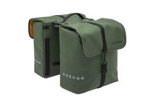 Dubbele fietstas New Looxs Odense Double Racktime 39 liter 34 x 16 x 38 cm (x2) - groen