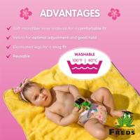 Freds Swim Academy Wasbare Zwemluier Zeemeermin Maat 1 4-9 kg Roze - thumbnail