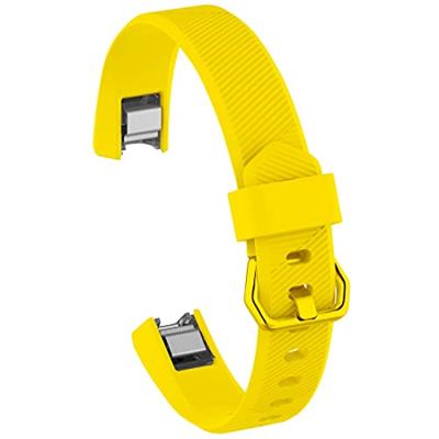 FitBit Alta HR siliconen bandje met gesp - Maat: Large - Geel