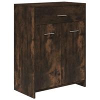 4-delige Badkamermeubelset bewerkt hout gerookt eikenkleurig - thumbnail