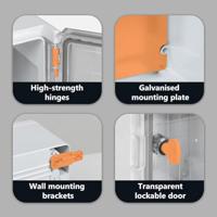 VidaXL Bedieningskast grijs 50 x 24,5 x 70 cm abs kunststof - thumbnail