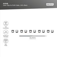 Digitus A-CC-BL A-CC-BL Gekleurde clips voor patchkabel Zwart - thumbnail