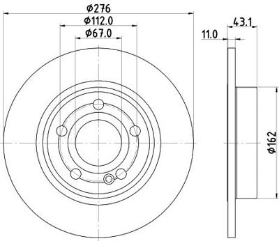 Remschijf 8DD355133061 Remschijf 8DD355133061