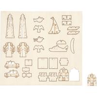 Creativ Company Diy houten figuren, elke dag, l: 15,5 cm, b: 17 cm, dikte 3 mm, 1 doos - thumbnail