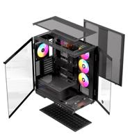 ATX Semi-toren BehuizingNfortec Zwart - thumbnail