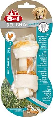 8in1 Delights Pro Dental, gezonde kausnack voor honden voor tandverzorging, verschillende Varianten:, S (1 st.), 1 Stuk (35 g), Kann variieren