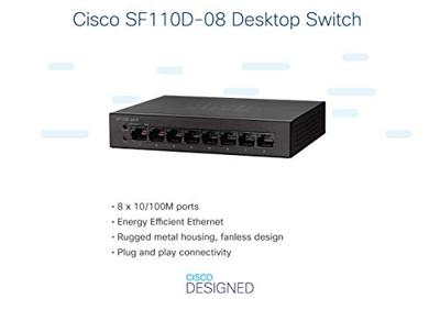 Cisco SF110D-08 10/100 Desktopschakelaar met 8 poorten (SF110D-08-EU)