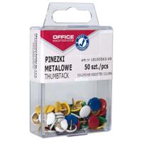OFFICE products punaises, geassorteerde kleuren, plastic ophangdoosje van 50 stuks - thumbnail
