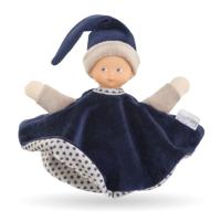 Corolle tidoudou - marineblauw knuffeldoek, 17cm - thumbnail