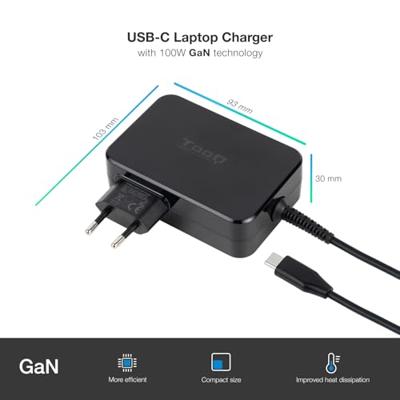 Laptop oplader TooQ GAN USB-C PD 100W 100 W