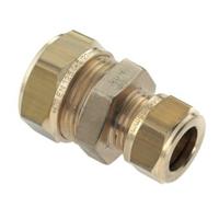 Bonfix knelkoppeling - Rechte verloopkoppeling - 12mm x 10mm - Messing - thumbnail