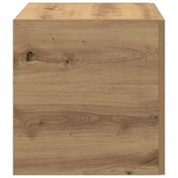 Wandkast 80x39x40 cm bewerkt hout artisanaal eikenkleurig - thumbnail