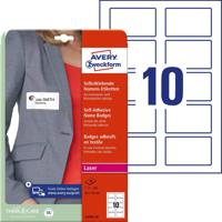 Avery-Zweckform L4785-20 Naametiketten 80 x 50 mm Acetaatzijde Wit 200 stuk(s) Weer verwijderbaar Laser (kleur), Laser (zwart/wit), Handschriften - thumbnail