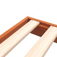 Bedframe massief grenenhout wasbruin 135x190 cm - thumbnail