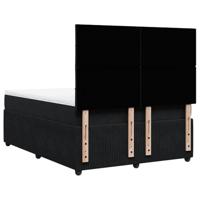 Boxspring met matras fluweel zwart 160x200 cm - thumbnail