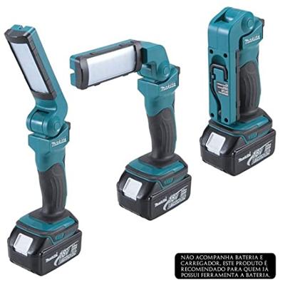 Makita DEBDML801X Accu LED Zaklamp 14,4V / 18V met lampenkap en draagriem
