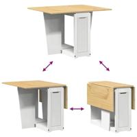 Eettafel Corona inklapbaar massief grenenhout wit - thumbnail