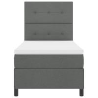 Boxspringbed met Matras & LED in donkergrijs, 100 x 200 cm, stof - thumbnail