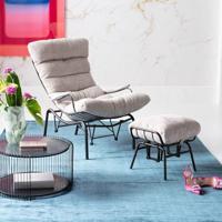 Kare Fauteuil + Hocker Vienna Swing Beige - thumbnail