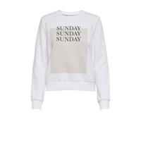 ONLY trui ONLWEEKDAY met printopdruk wit/beige - thumbnail