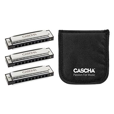 Cascha HH 2341 Blues Harmonica Pack set van 3 blues harmonica&apos;s C-G-A