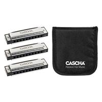 Cascha HH 2341 Blues Harmonica Pack set van 3 blues harmonica&apos;s C-G-A - thumbnail