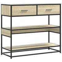 Wandtafel 90x35x80 cm bewerkt hout sonoma eikenkleurig - thumbnail