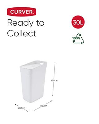 Curver READY TO COLLECT Mülleimer [30L], weiß 252104 Afvalbak Wit 1 stuk(s)