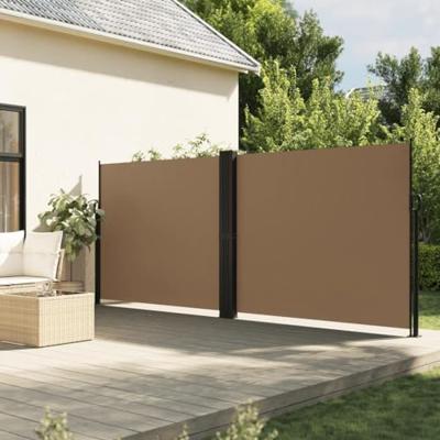 Windscherm uittrekbaar 160x1000 cm taupe