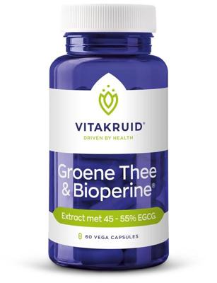 Vitakruid Groene Thee & Bioperine >50% EGCG >80% catechines 60 Vegetarische capsules