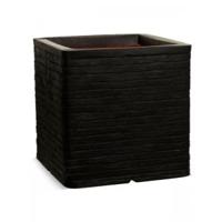 Capi plantenbak nature row vierkant 40x40 cm zwart kblro903 - thumbnail