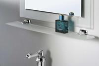 Glazen Planchet Sapho Aida 56x4 cm Chroom / Satijnglas Sapho - thumbnail