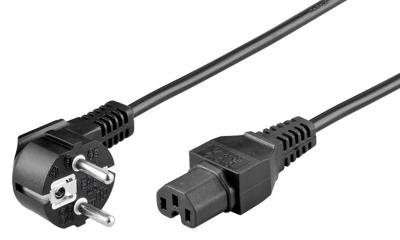 MicroConnect IEC 320-C15 jack 2m schuine connector Schuko, zwart, PE010419