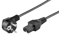 MicroConnect IEC 320-C15 jack 2m schuine connector Schuko, zwart, PE010419 - thumbnail