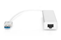 Digitus DA-70250-1 USB 3.0-hub 3 + 1 poorten Met ingebouwde netwerkaansluiting Zilver - thumbnail