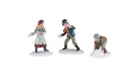 Snowball skirmish set of 3 kerstfiguur LEMAX - Lemax - thumbnail