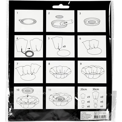 Creativ Company Papieren bloemen, d 15+25 cm, naturel, 2 stuk/ 1 doos