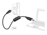 Delock USB-kabel USB 2.0 USB-A stekker, USB-micro-B stekker 1.50 m Zwart Incl. aan/uitschakelaar 84803 - thumbnail