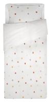 HEMA Peuterdekbedovertrek 120x150cm zacht katoen gekleurde stippen (wit) - thumbnail