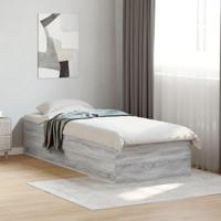 Bedframe bewerkt hout grijs sonoma eikenkleurig 100x200 cm - thumbnail